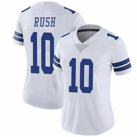 Women%27s Dallas Cowboys #10 Cooper Rush White Vapor Untouchable Limited Stitched Jersey Dzhi